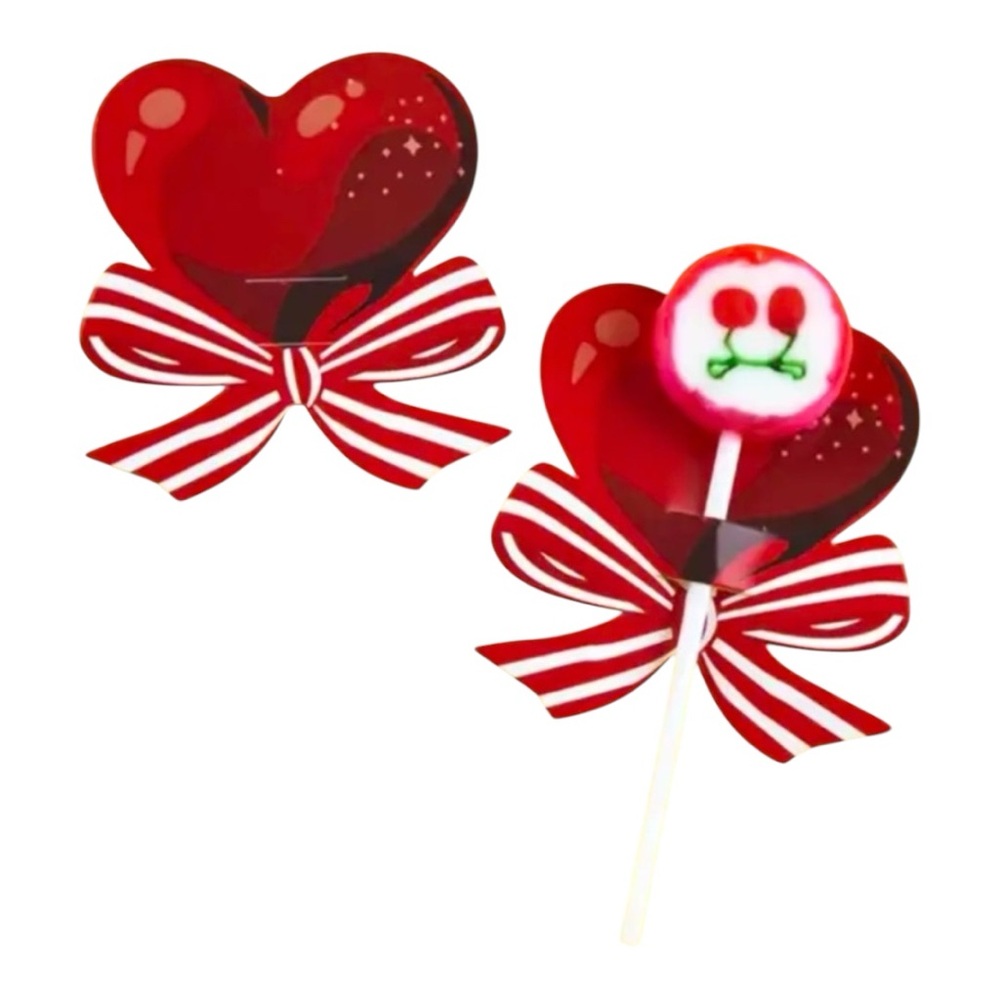 NWT-Red Heart-Shaped Lollipop Cards
